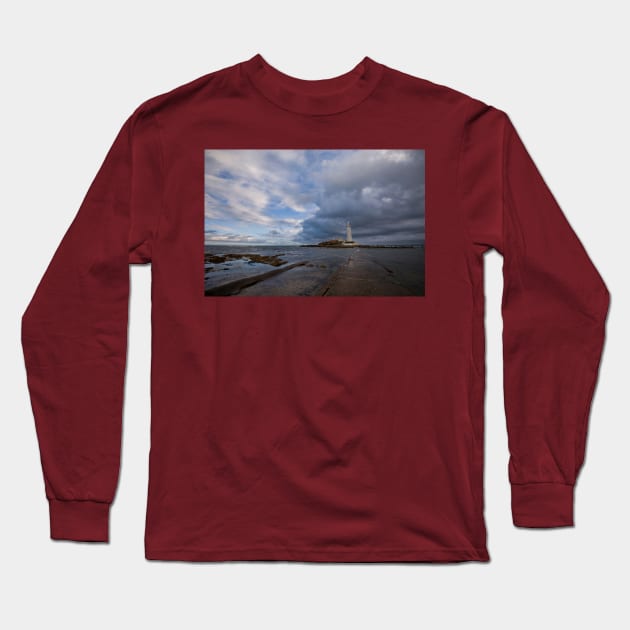 Storm Clouds at St Mary's Island (2) Long Sleeve T-Shirt by Violaman